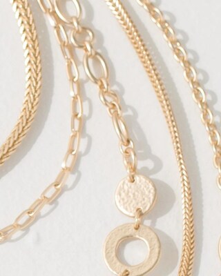 Gold Tone Multi Layer Necklace
