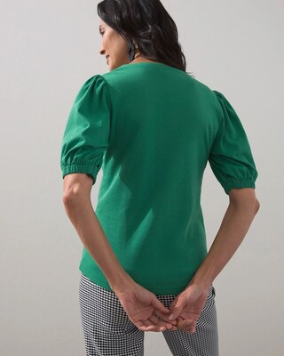 Square Neck Puff Sleeve Tee