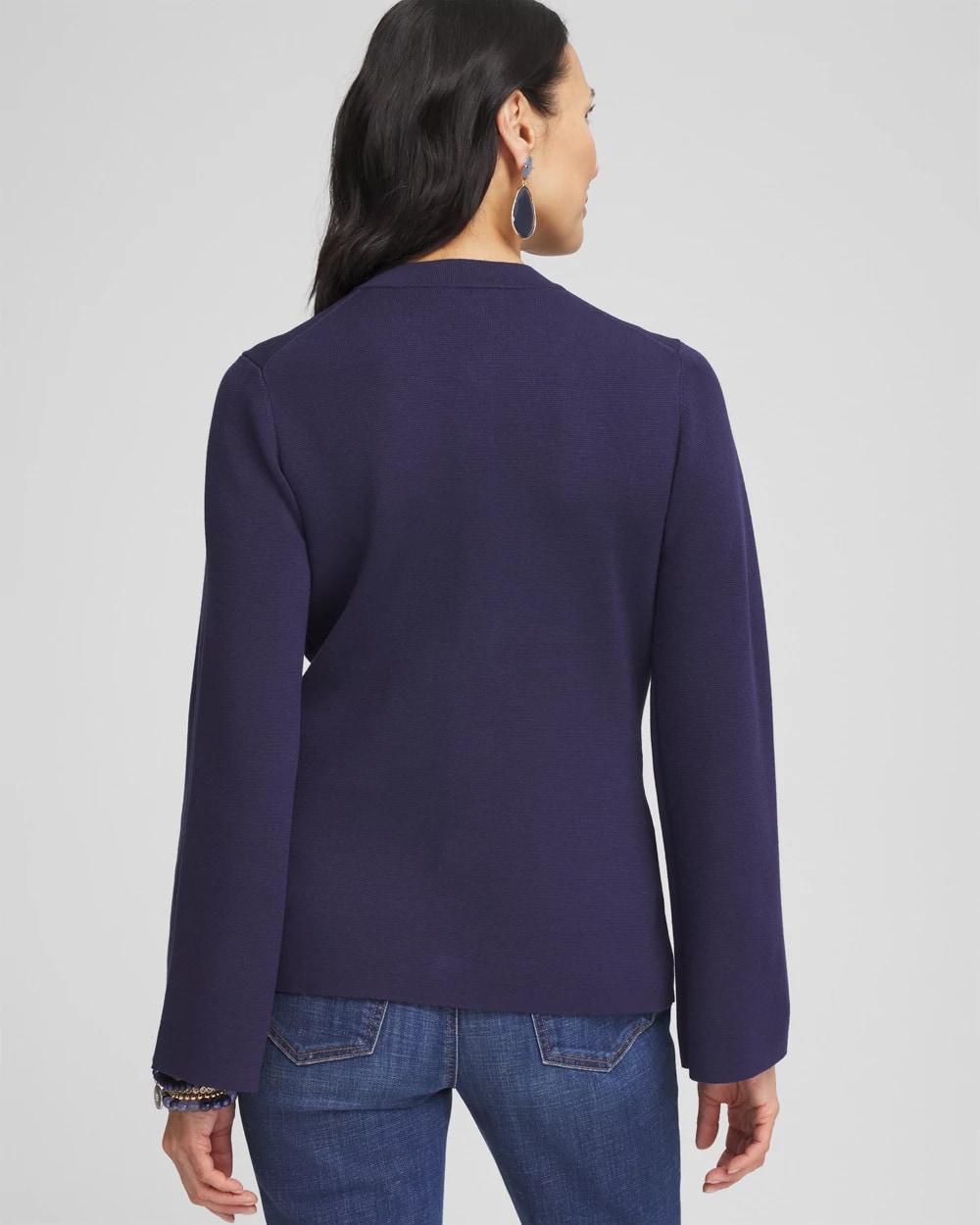 Faux Horn Button-Up Cardigan