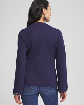 Faux Horn Button-Up Cardigan click to view larger image.