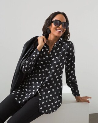 Twill Heart Print Tunic