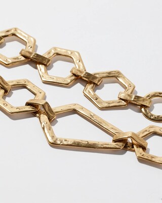 Gold Tone Bib Necklace