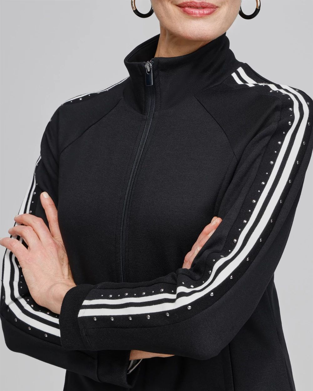 Zenergy® Studded Double Knit Jacket