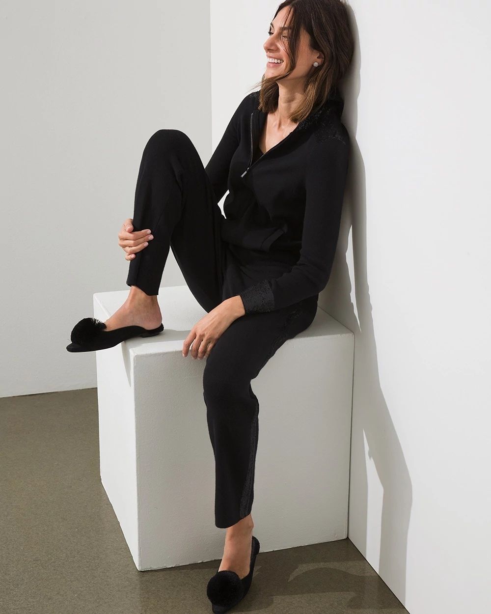 Zenergy Cotton-Cashmere Sequin Pants