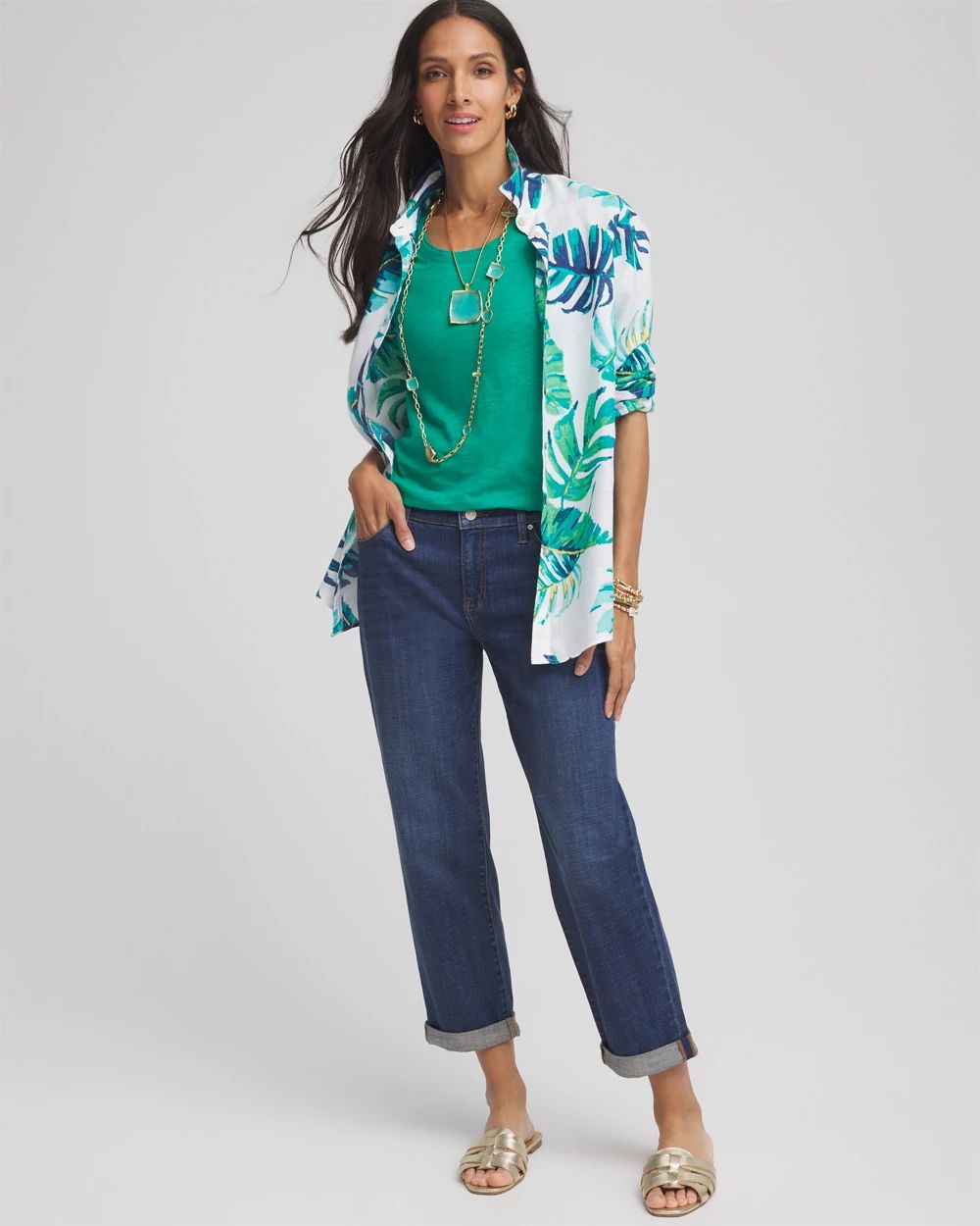 Slub Elbow-Sleeve Tee