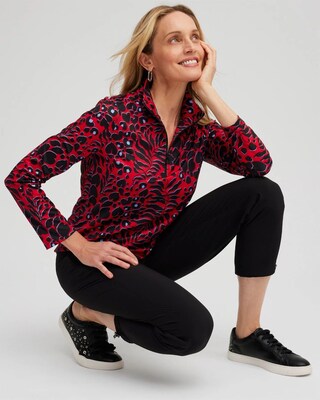 Zenergy® UPF Animal Print Long Sleeve Top