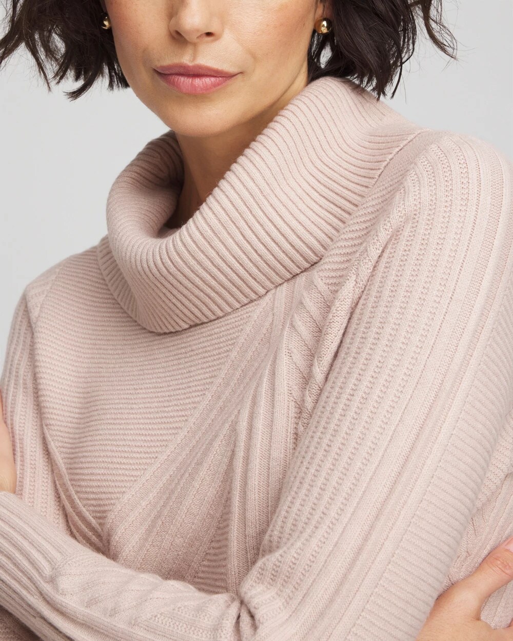 Ribbed Cowlneck Sweater