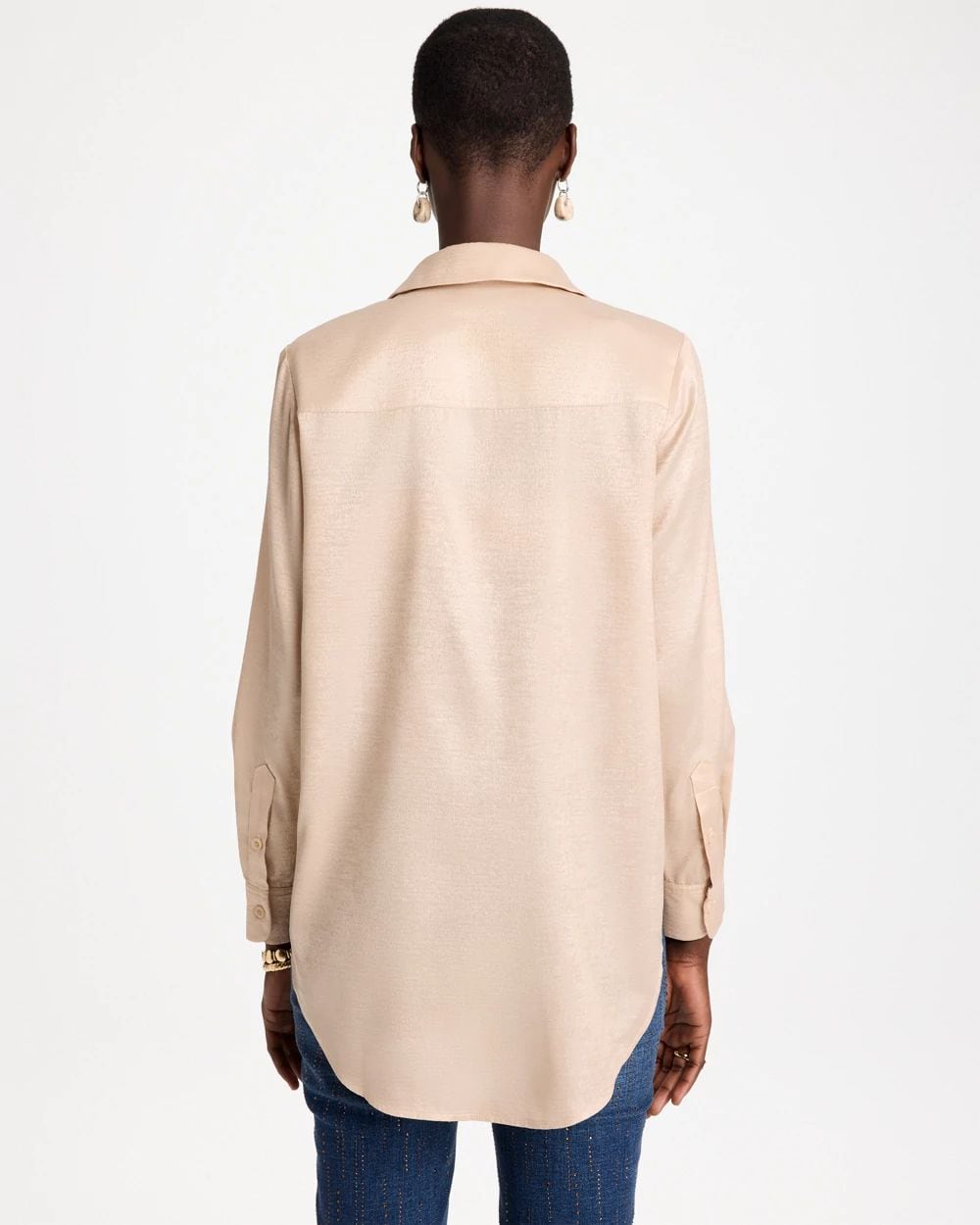 Velvet Collared Long-Sleeve Tunic click to view larger image.
