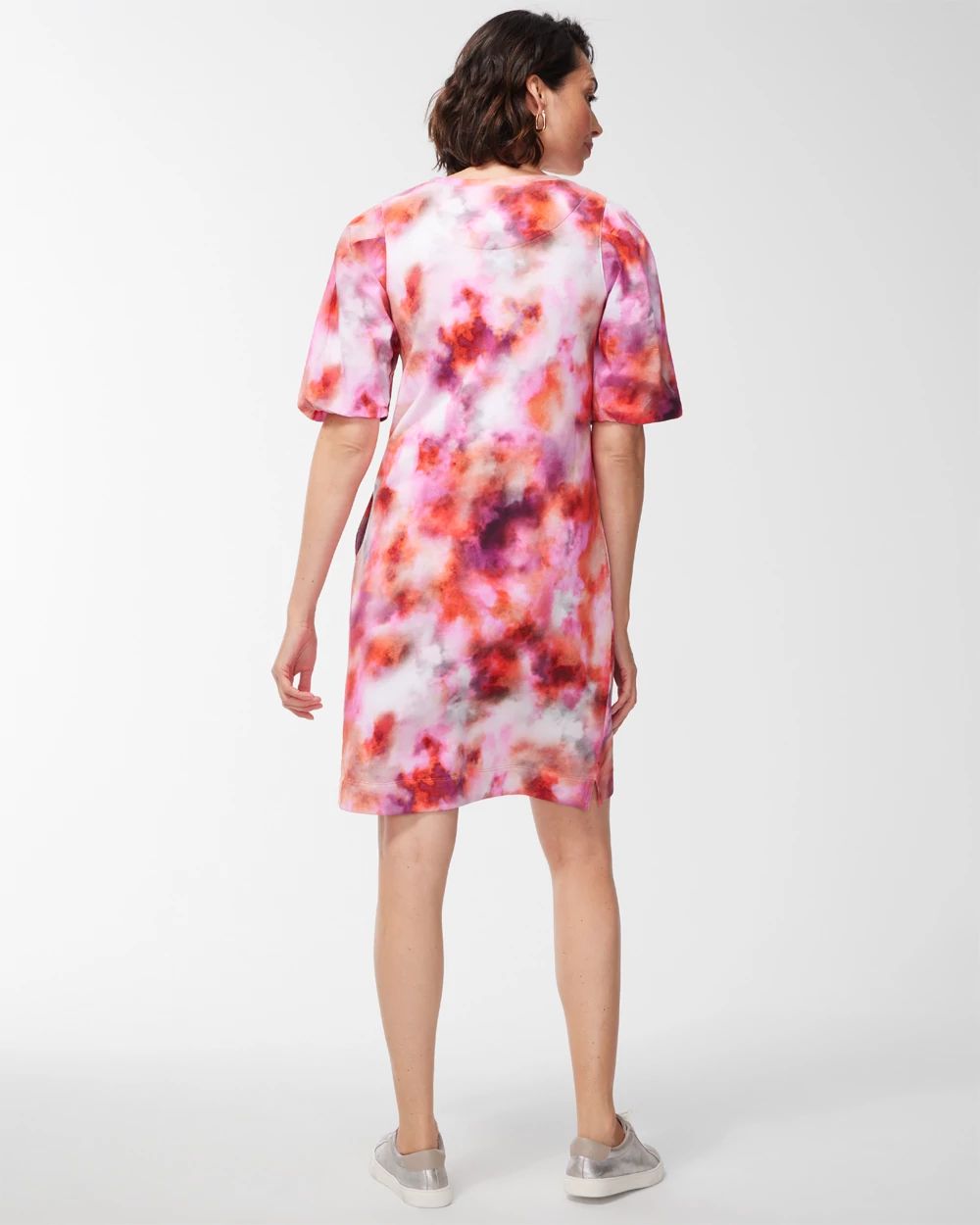 Zenergy French Terry Tie Dye Blouson Dress