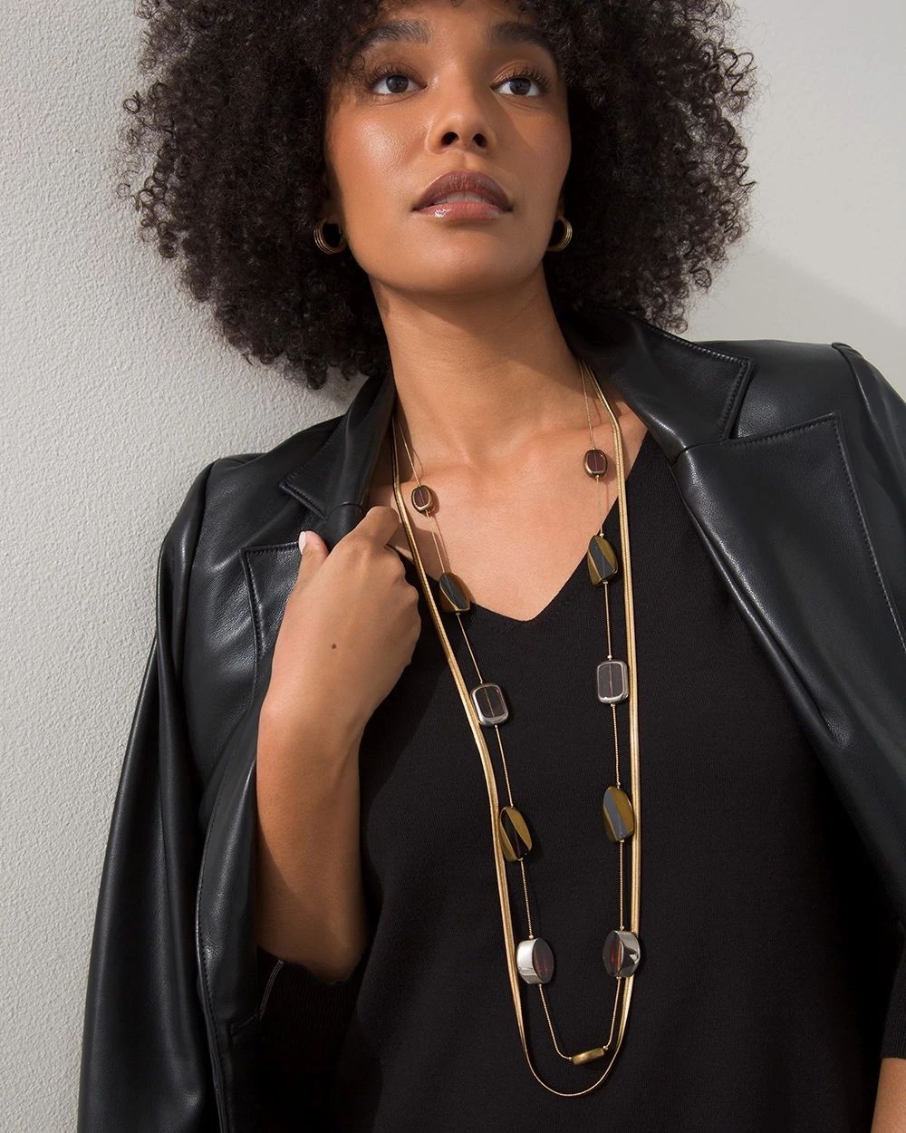 Two-Strand Long Necklace