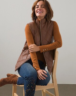 Faux Leather Vest