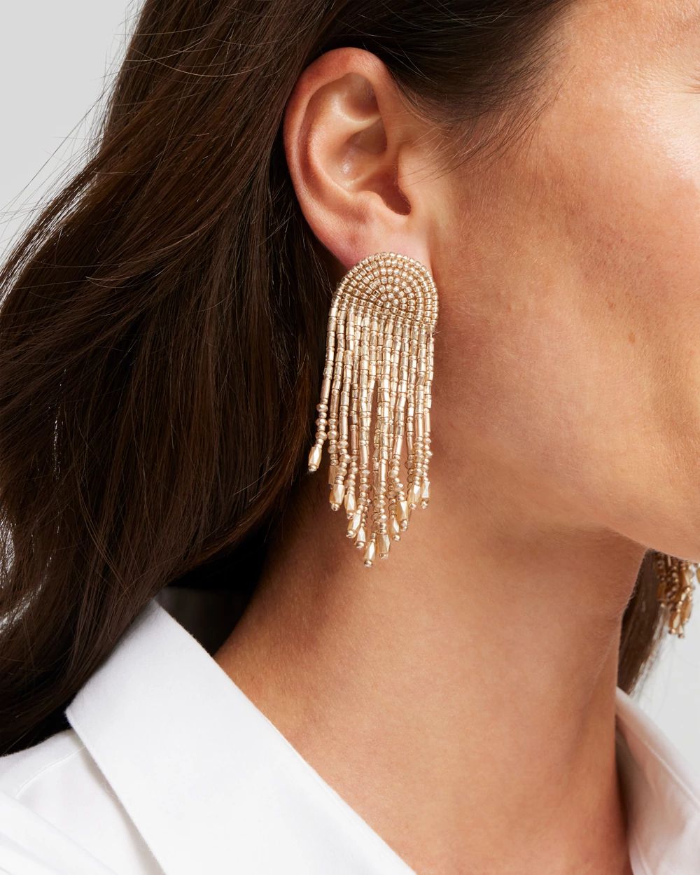 Neutral Fringe Earrings