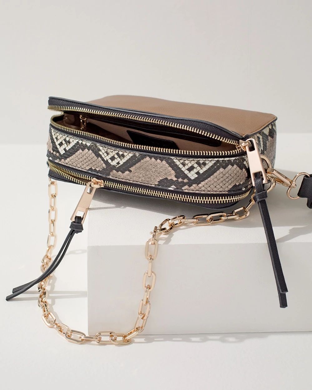 Snake Print Crossbody Bag