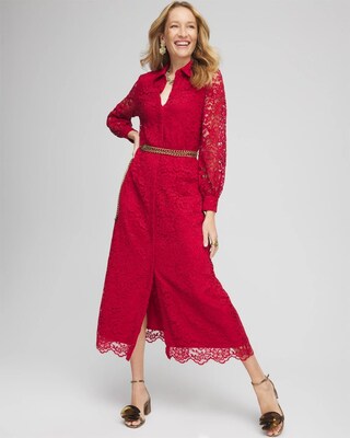 Lace Shirt Dress click to view larger image.