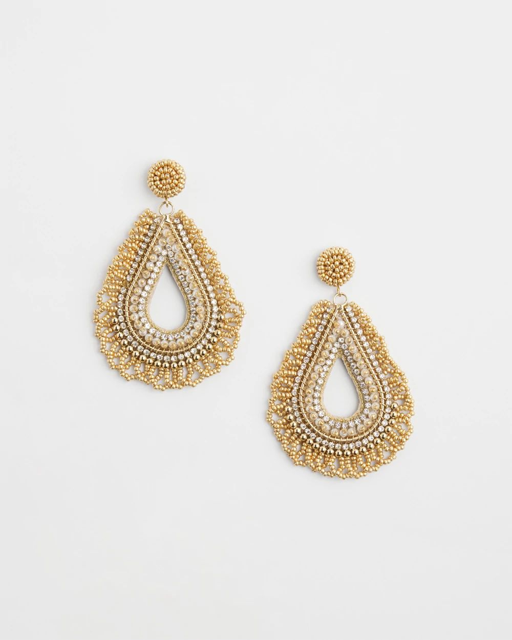 Beaded Teardrop Earrings