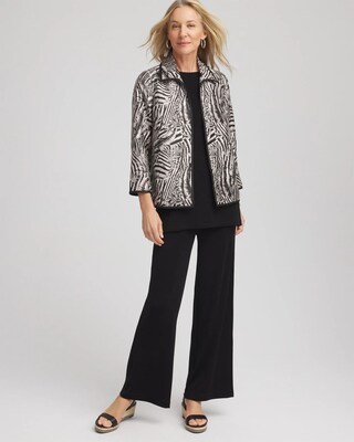 Travelers™ Collection Zebra-Jacquard Jacket click to view larger image.