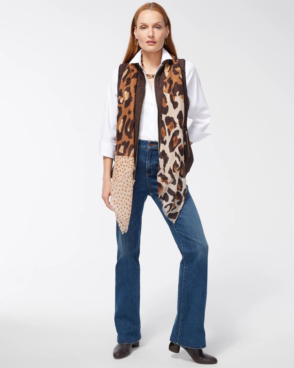Animal Print Oblong Scarf