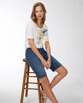 Pull-on Denim Shorts