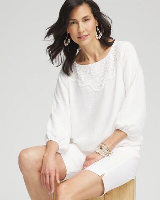 Chiffon Bubble Hem Top