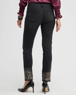 Girlfriend Art Deco Ankle Jeans