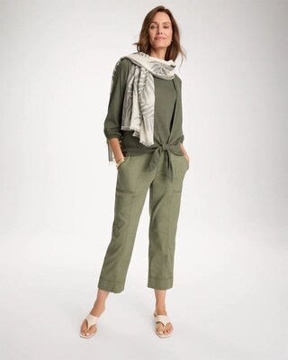 Knit Gauze Tie-Front Cardigan click to view larger image.