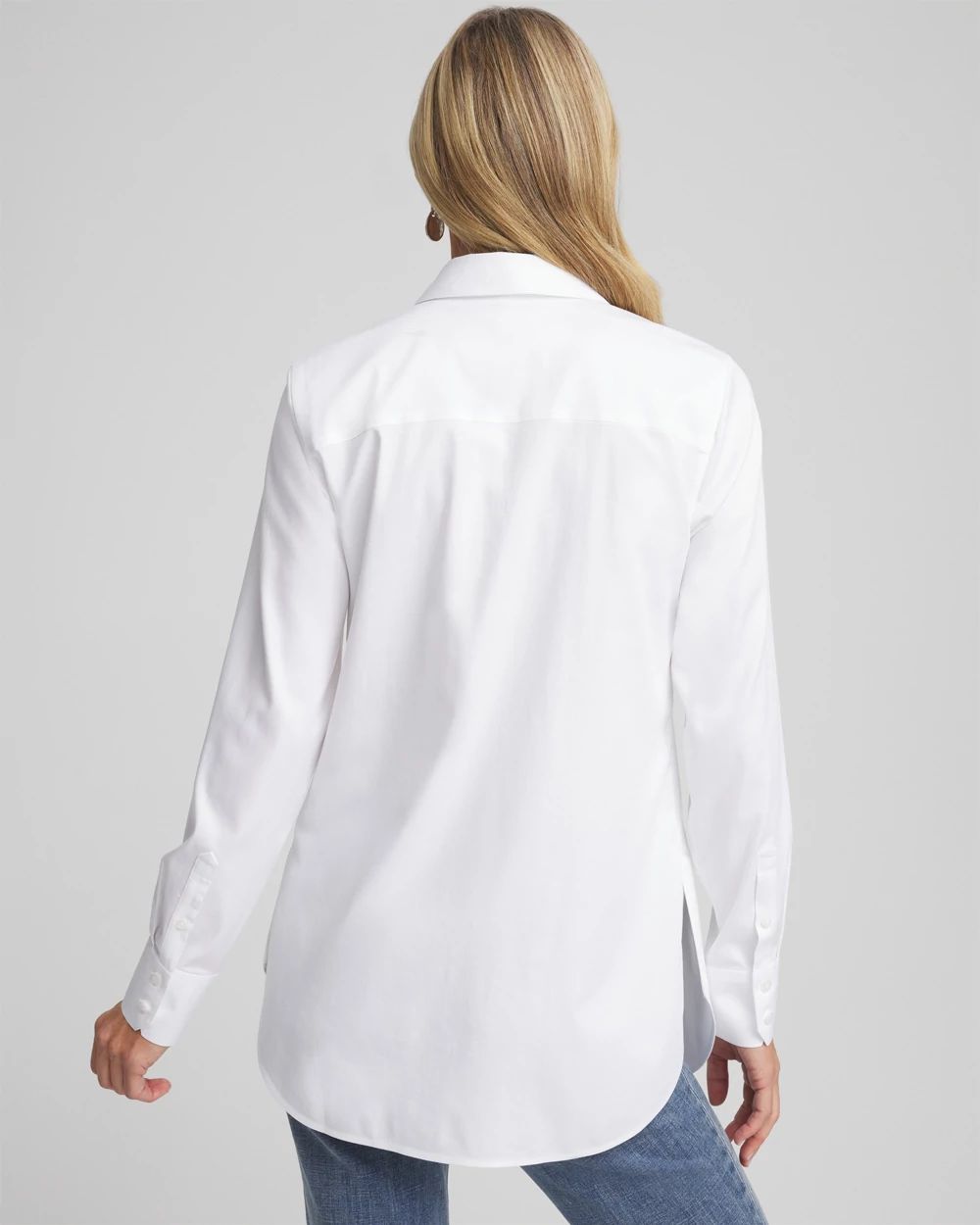 No Iron™ Peplum Pleated Shirt