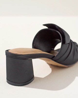 Black Satin Slides