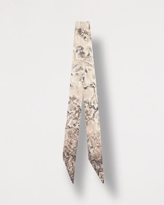 Python Printed Skinny Scarf click to view larger image.