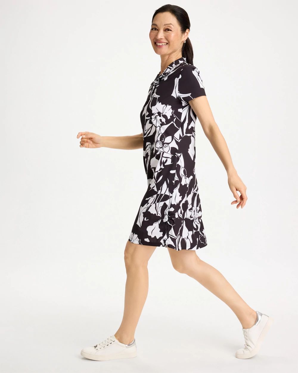 Zenergy® UPF Floral Nights Bungee Dress click to view larger image.