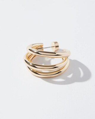 Gold Tone Triple Hoops