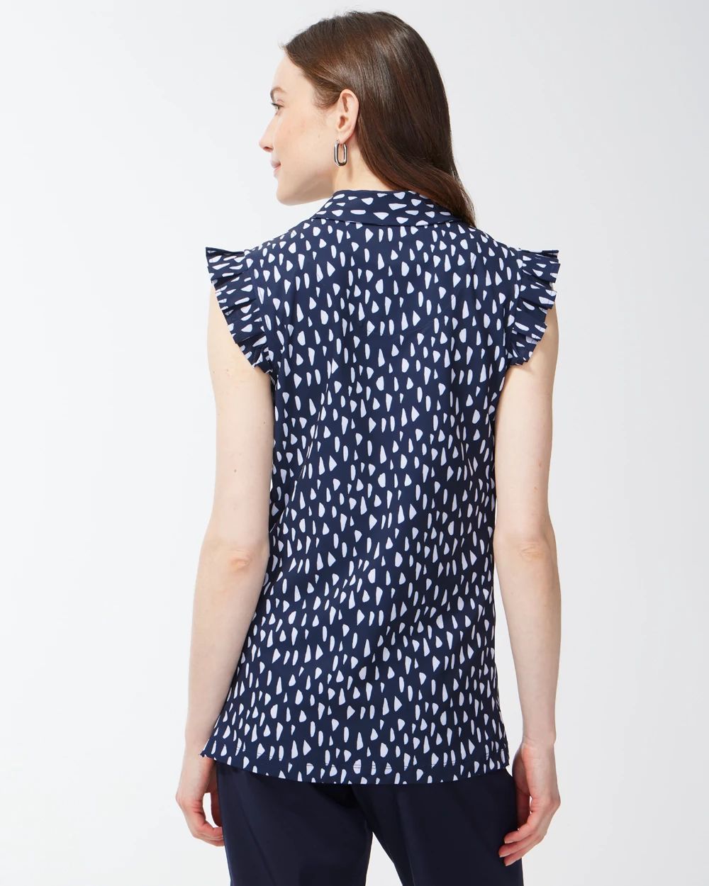 Zenergy UPF Neema Pebble Print Sleeveless Polo
