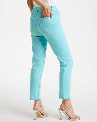 Girlfriend Slim Frayed Crop Jeans click to view larger image.