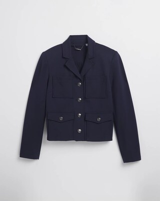 Ponte Cropped Jacket