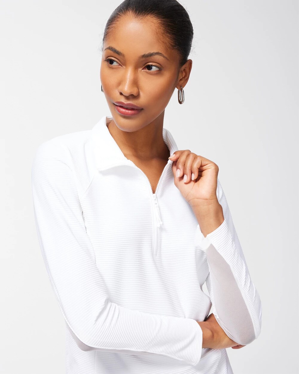 Zenergy® Mesh Detail Zip Pullover