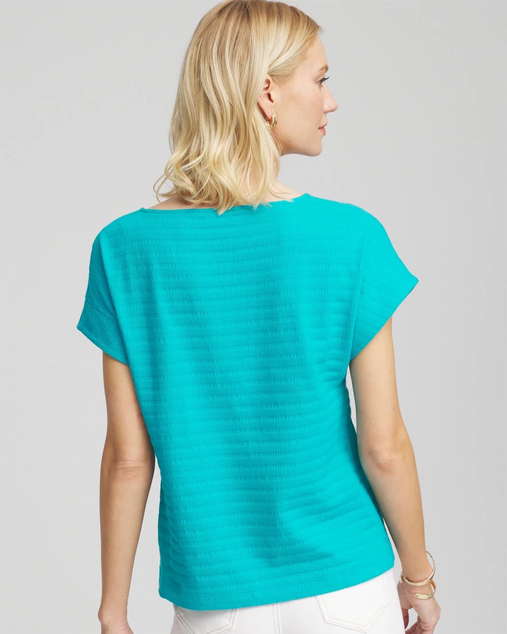 Modern Cap Sleeve Textured Tee