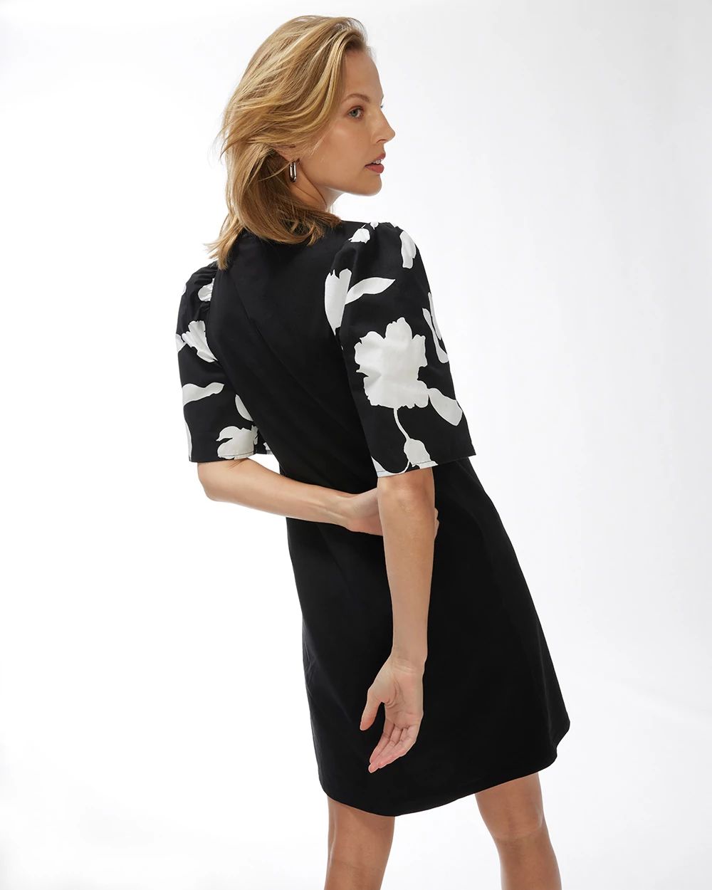 Knit Mix Bell Sleeve Dress