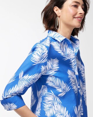 No Iron Stretch 3/4 Sleeve Palms Shirt