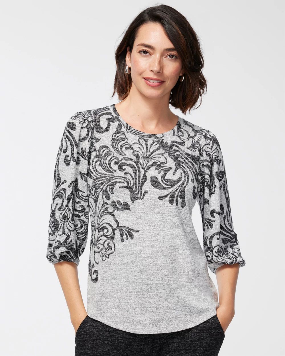 Zenergy Soft Essentials Printed Top