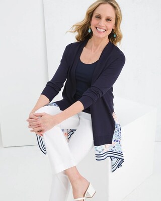 Scarf Hem Cardigan