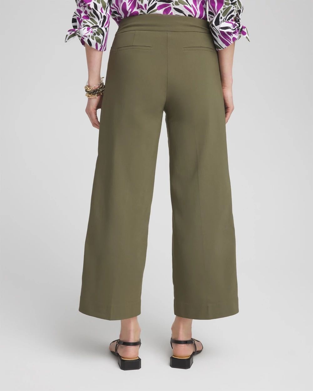 Petite Brigitte Wide Leg Cropped Pants click to view larger image.