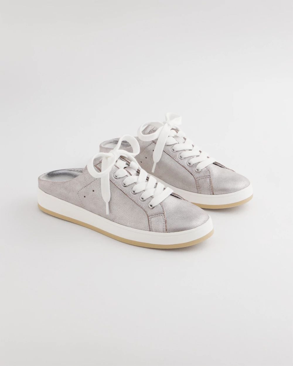 Metallic Snap Slip-On Sneakers