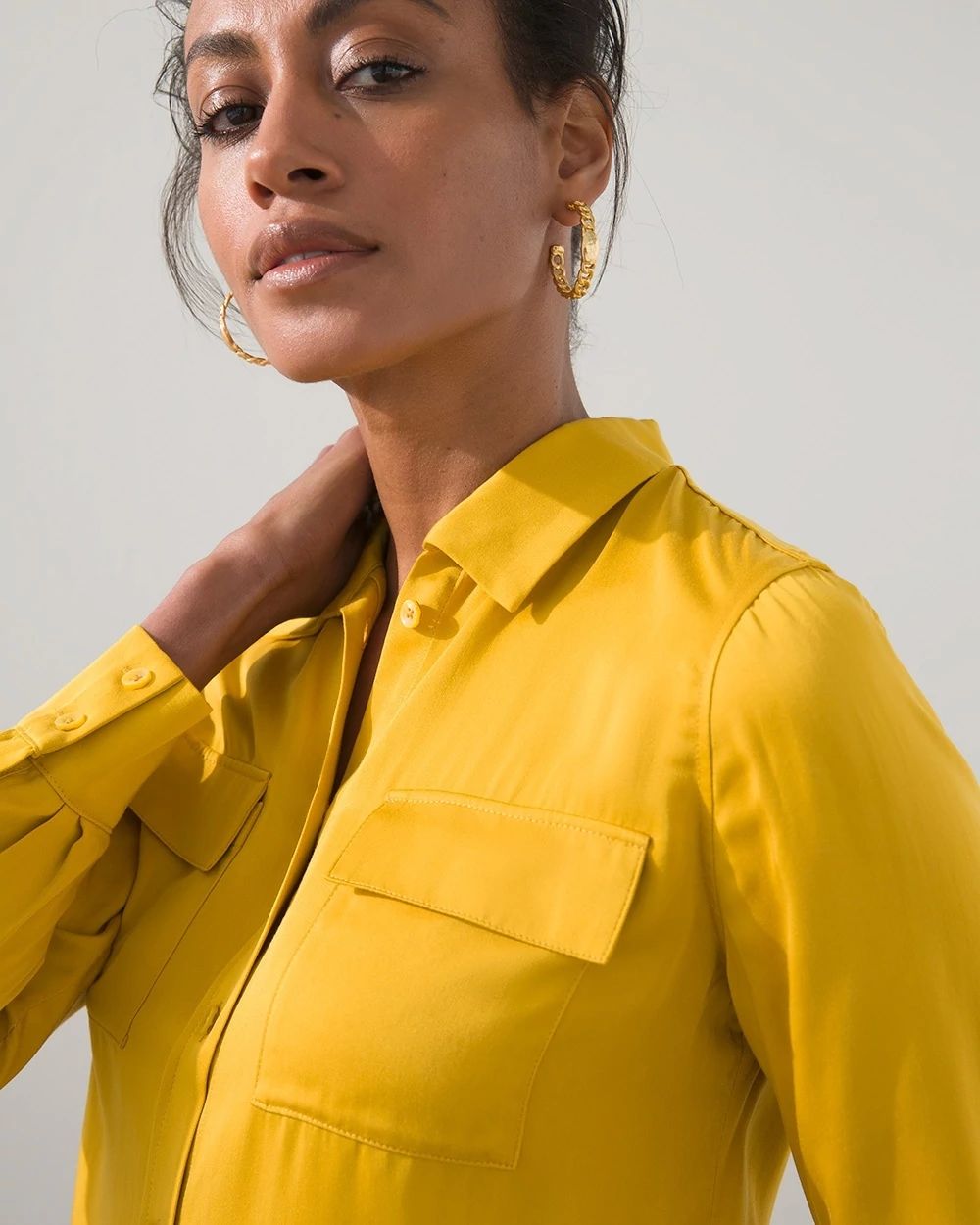 Sand Wash Satin Shirt