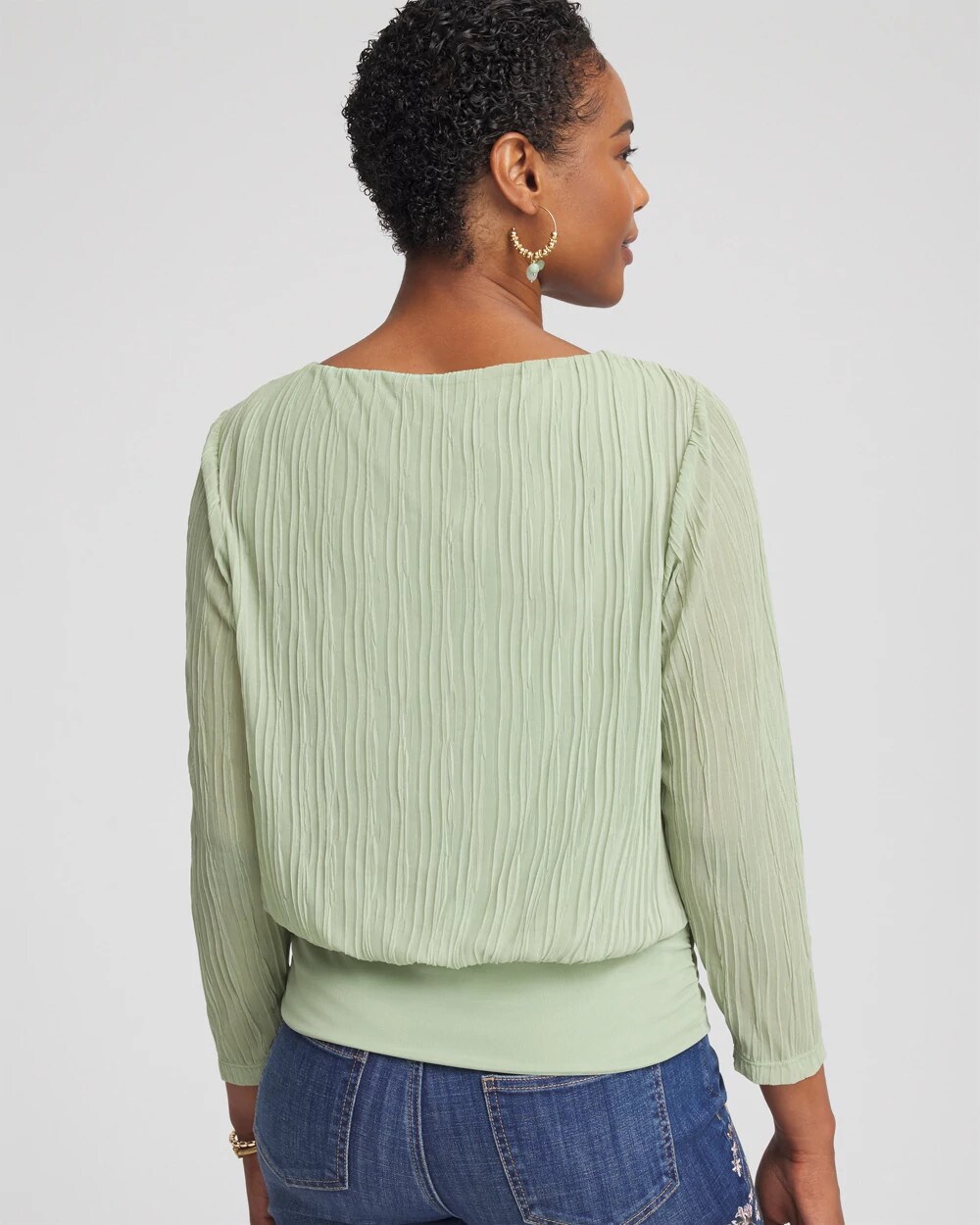 Touch of Cool™ Textured Banded-Hem Top