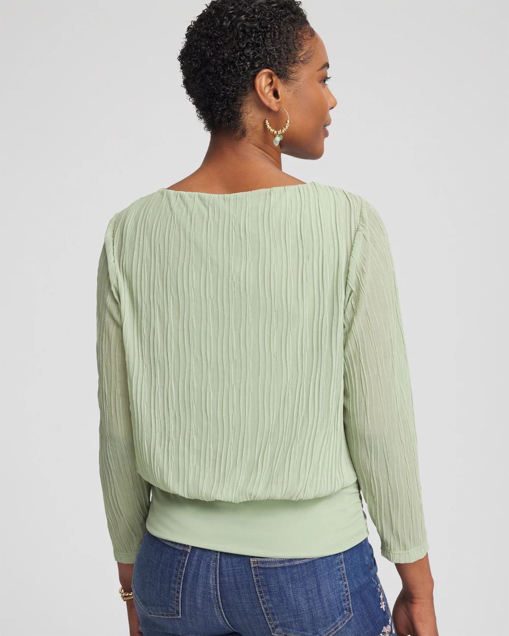 Touch of Cool™ Textured Banded-Hem Top