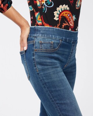 Denim Slim Pull-On Boot-Cut Jeggings click to view larger image.