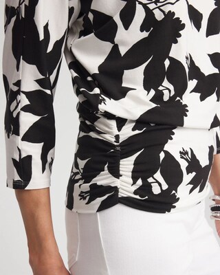 Touch of Cool™ Floral Banded-Hem Top click to view larger image.