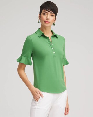 Zenergy® UPF Knit Ruffle Polo