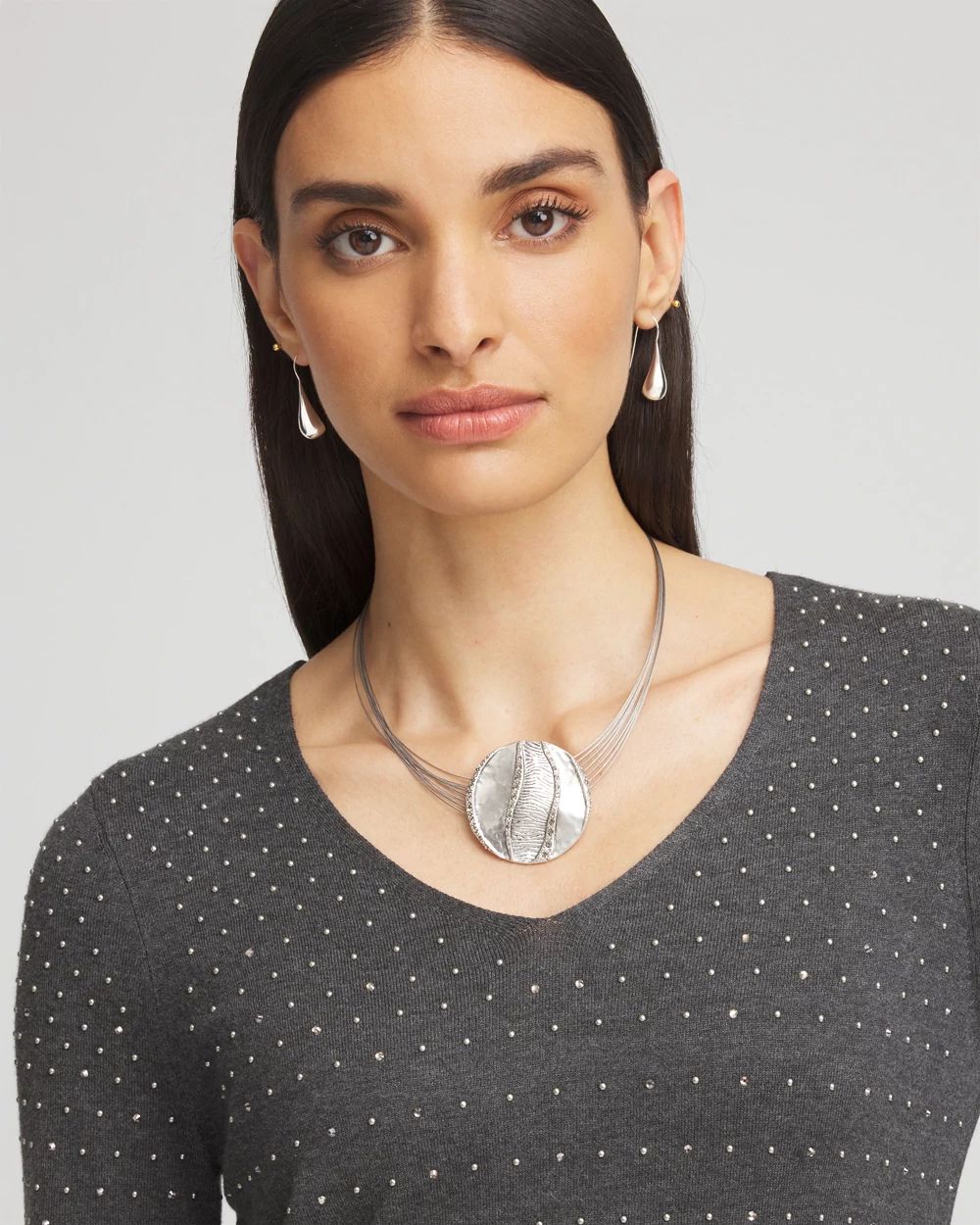 Zebra Pendant Necklace