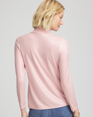 Touch of Cool™ Foil Mock Neck Layering Tee click to view larger image.