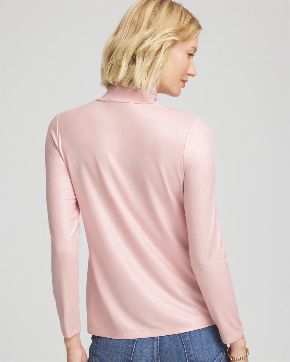 Touch of Cool™ Foil Mock Neck Layering Tee